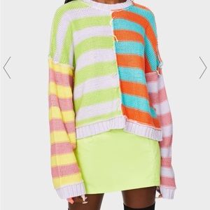 The ragged priest “editor” multicolor knit sweater